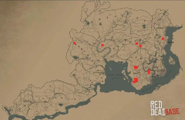 Angus Ox - Map Location in RDR2