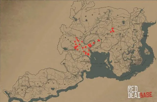 California Quail - Map Location in RDR2