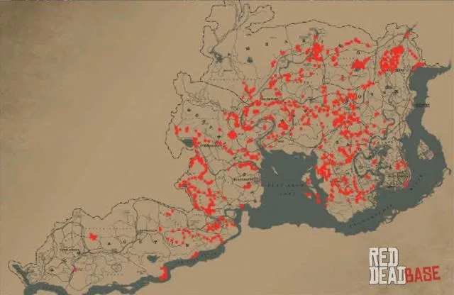 Scarlet Tanager Songbird - Map Location in RDR2