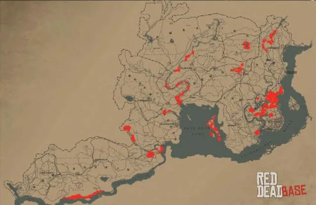 Western Toad - Map Location in RDR2