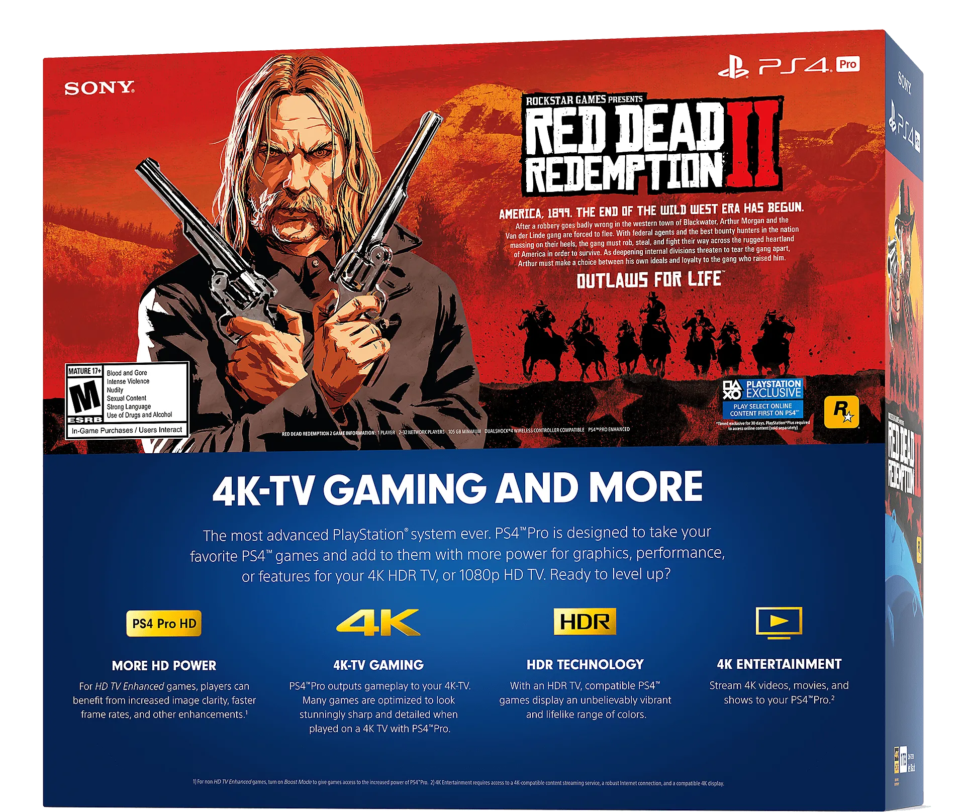 red dead redemption 2 ps4 pro bundle box front