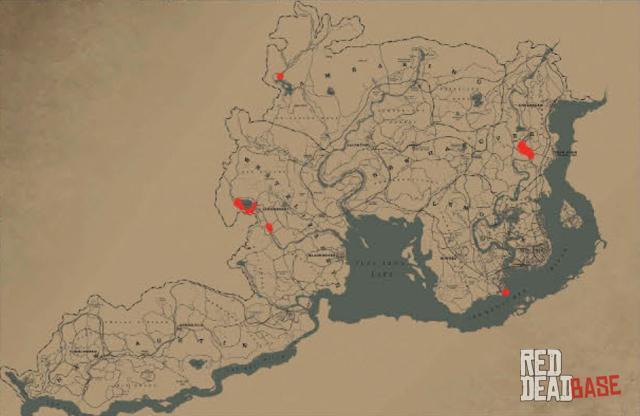 North American Beaver - Map Location in RDR2