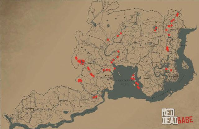 Yellow-billed Loon - Map Location in RDR2