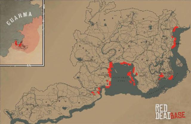 Ring-billed Gull - Map Location in RDR2