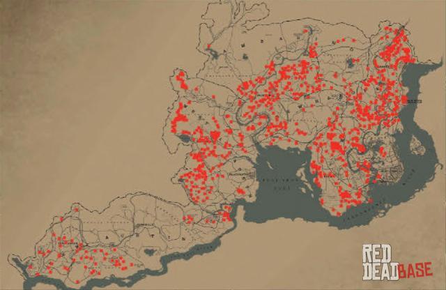 Striped Skunk - Map Location in RDR2