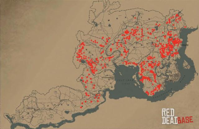 Eastern Wild Turkey - Map Location in RDR2