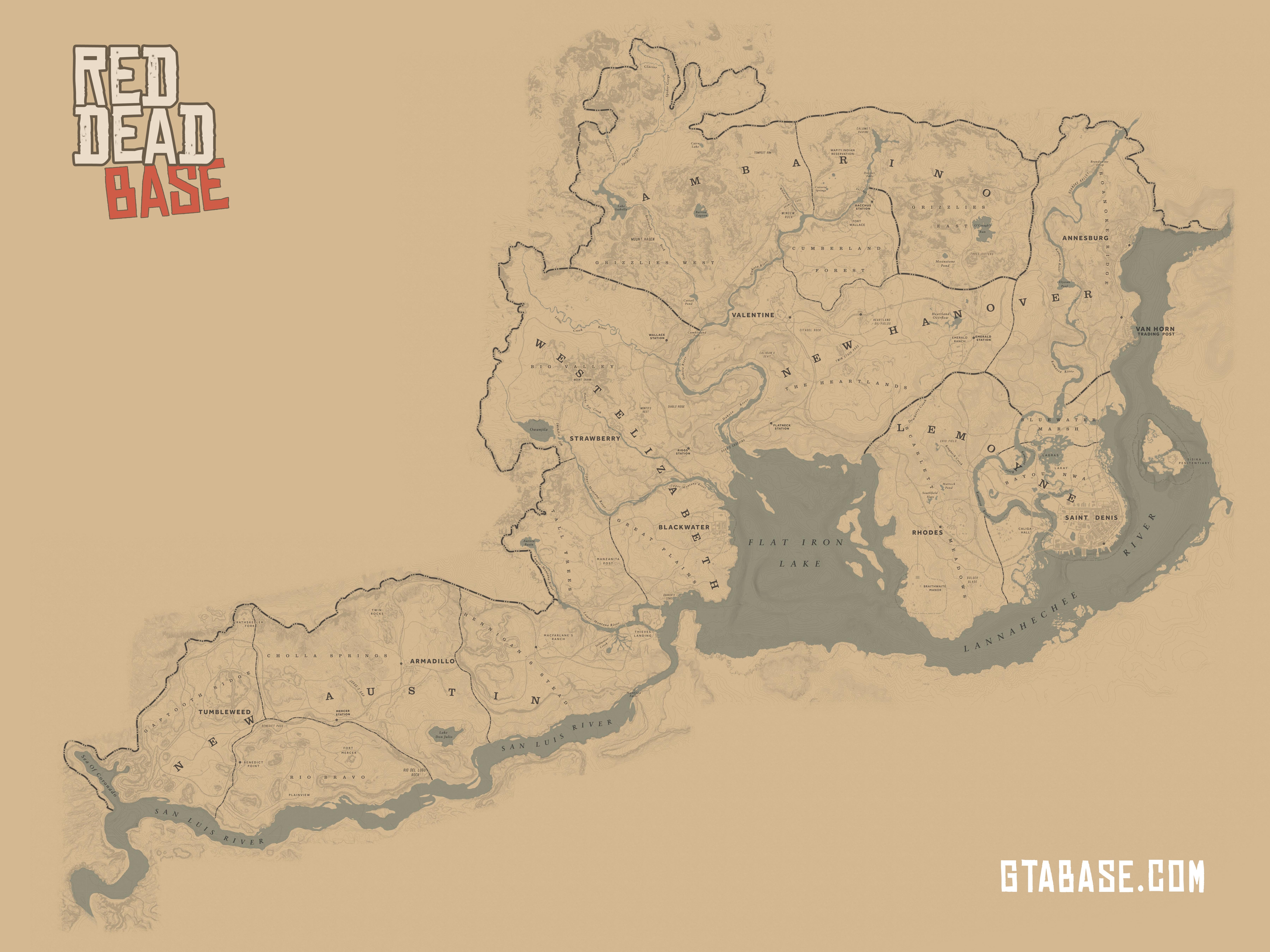 red dead redemption 2 map